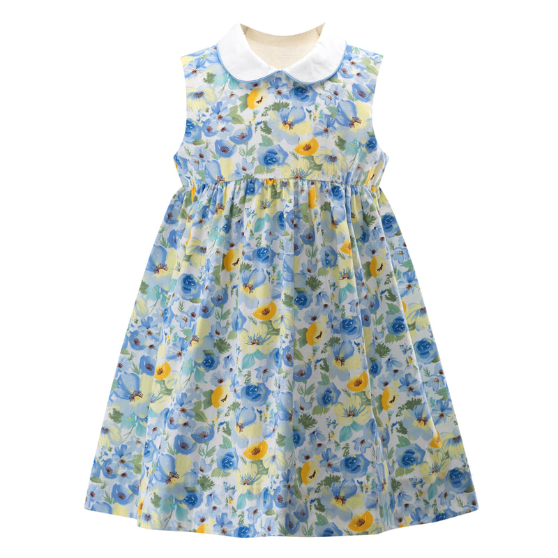 Blue Cosmos Peter Pan Collar Dress