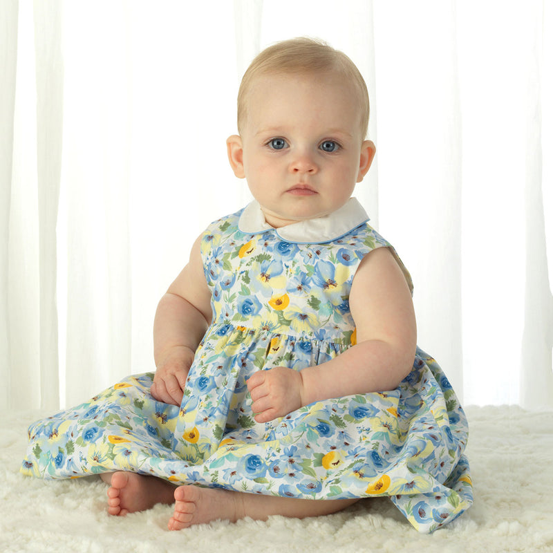 Blue Cosmos Peter Pan Collar Dress