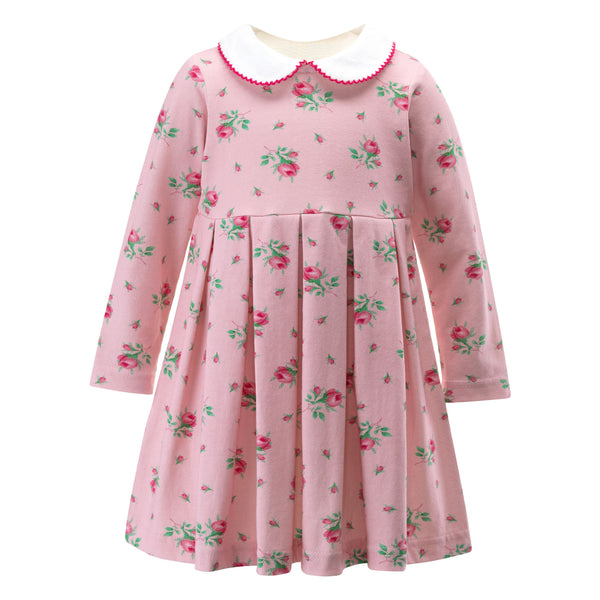 Rosebud Floral Jersey Dress
