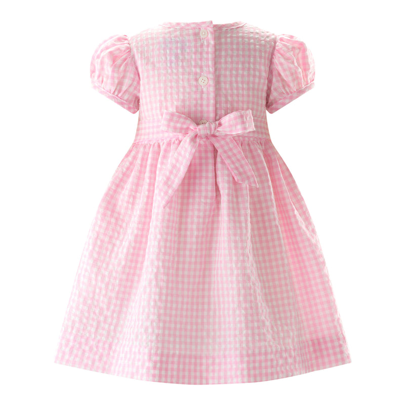 Pink Gingham Smocked Dress & Bloomers