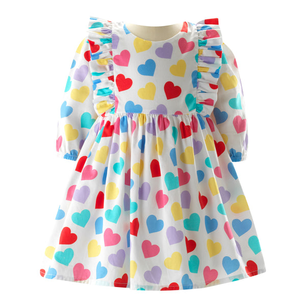 Confetti Heart Frill Dress & Bloomers