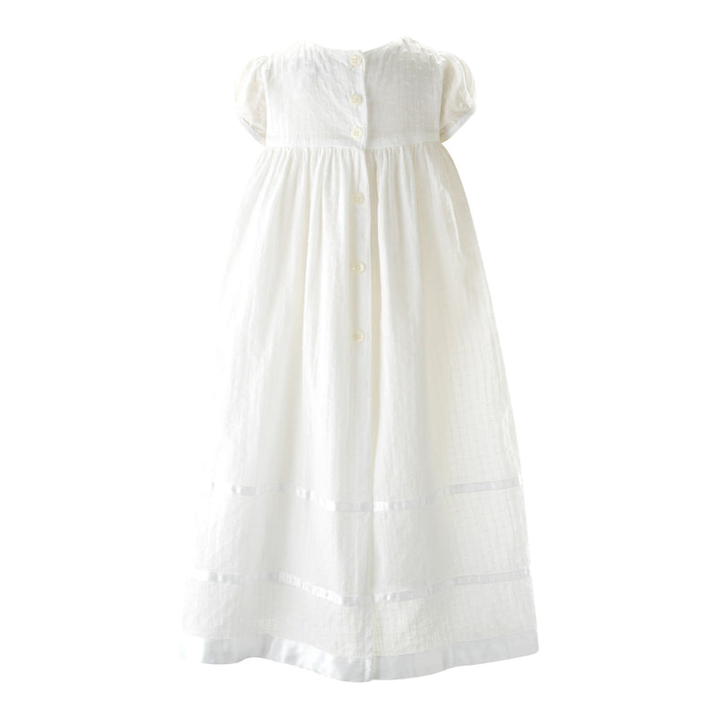 Long Christening Smocked Dress & Bonnet