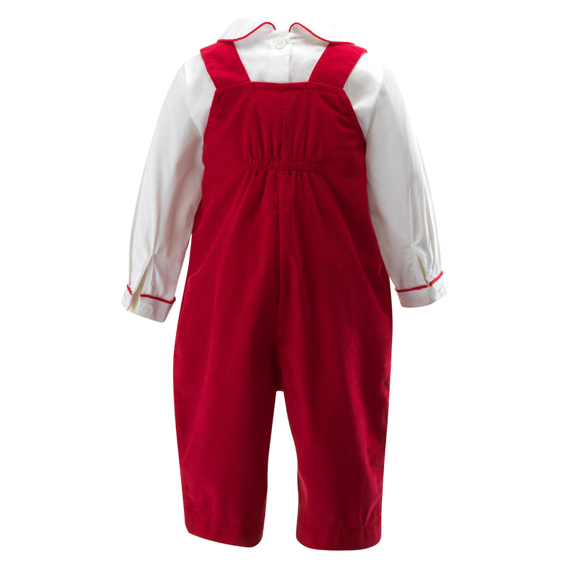 Scottie Dog Smocked Overall Set