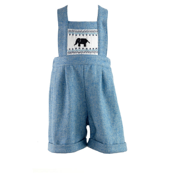 Elephant Smocked Dungarees