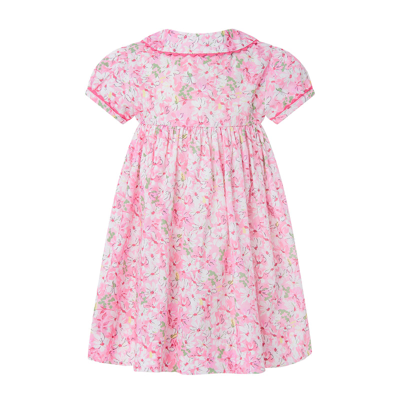 Daisy Button-front Dress & Bloomers, Pink