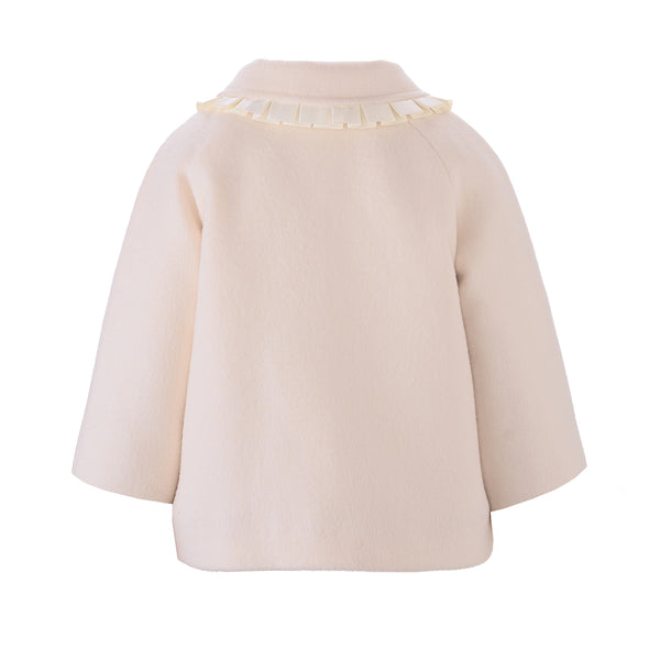 Ivory Ribbon Trim Matinee Jacket