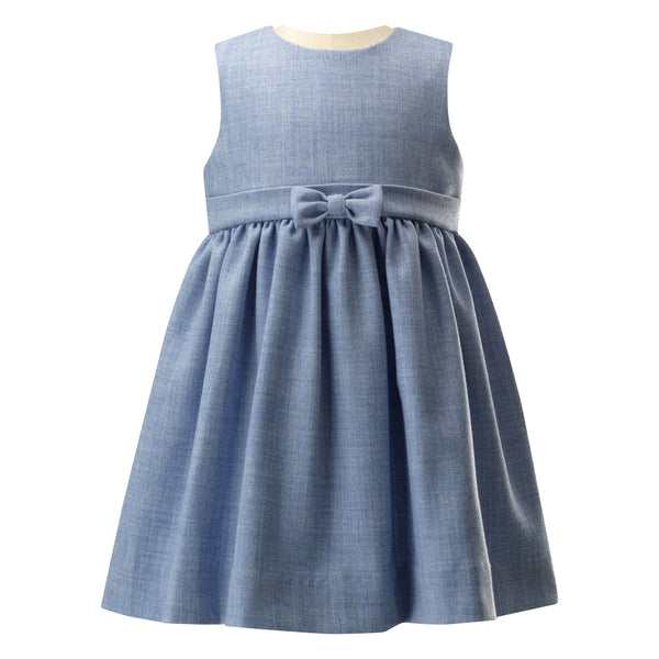 Blue Tweed Pinafore