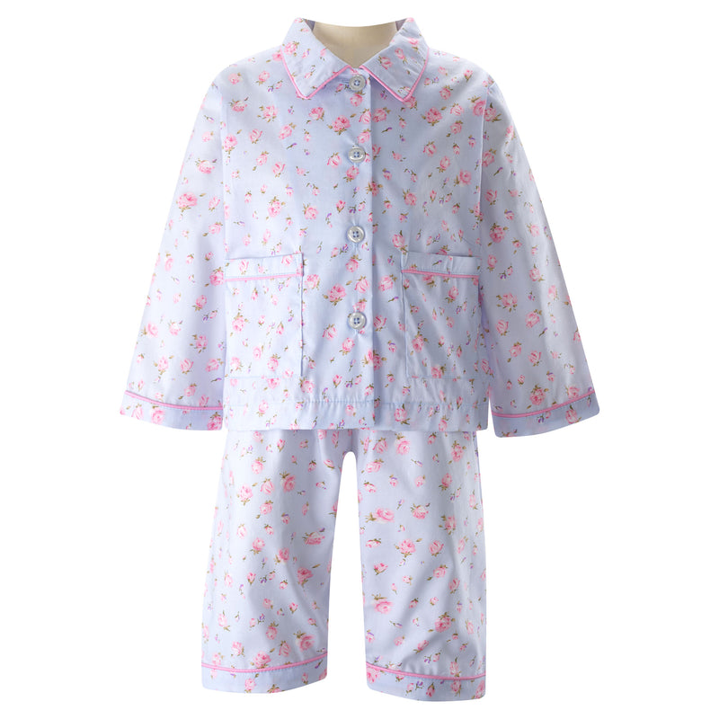 Blue Rosebud Classic Pyjamas