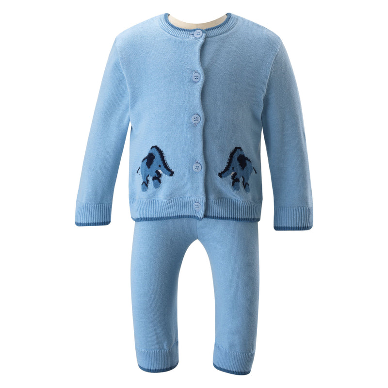 Elephant Intarsia Knit Set