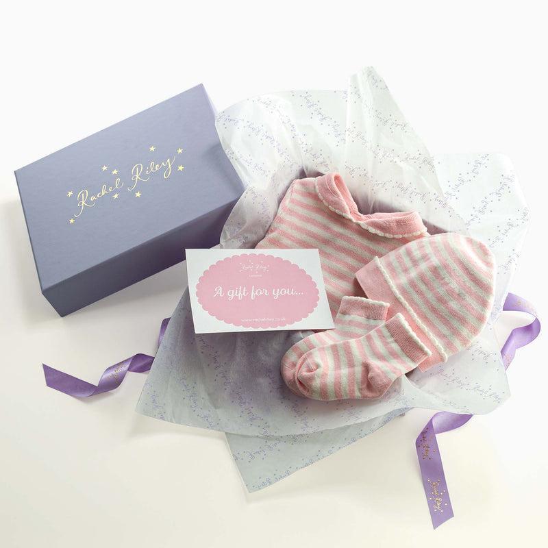 Knit Playsuit Gift Set, Pink