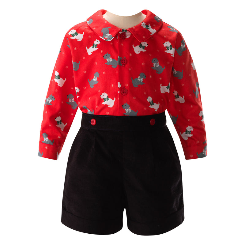 Scottie Dog Shirt & Short Set