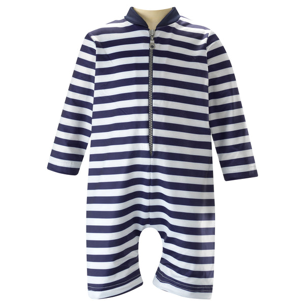 Breton Stripe Zip-up Rashguard