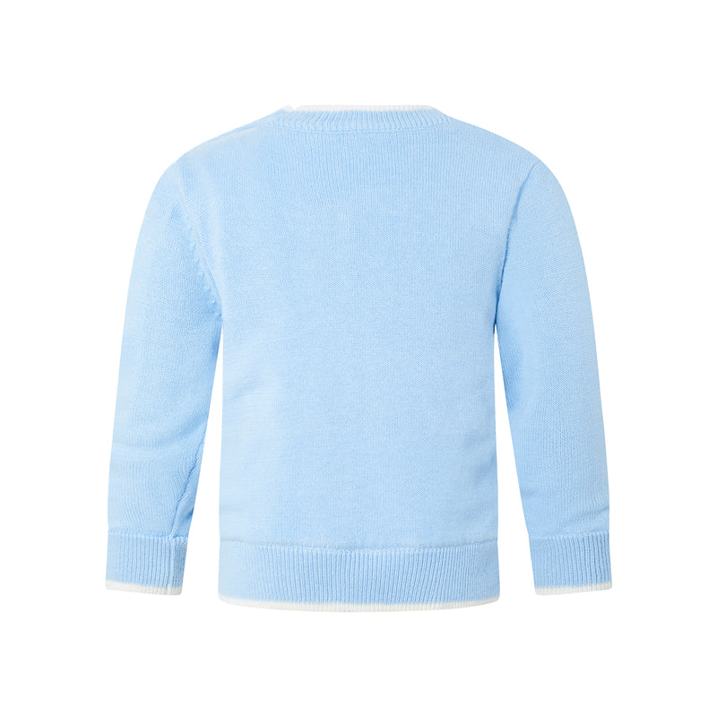 Lamb Intarsia Sweater, Blue