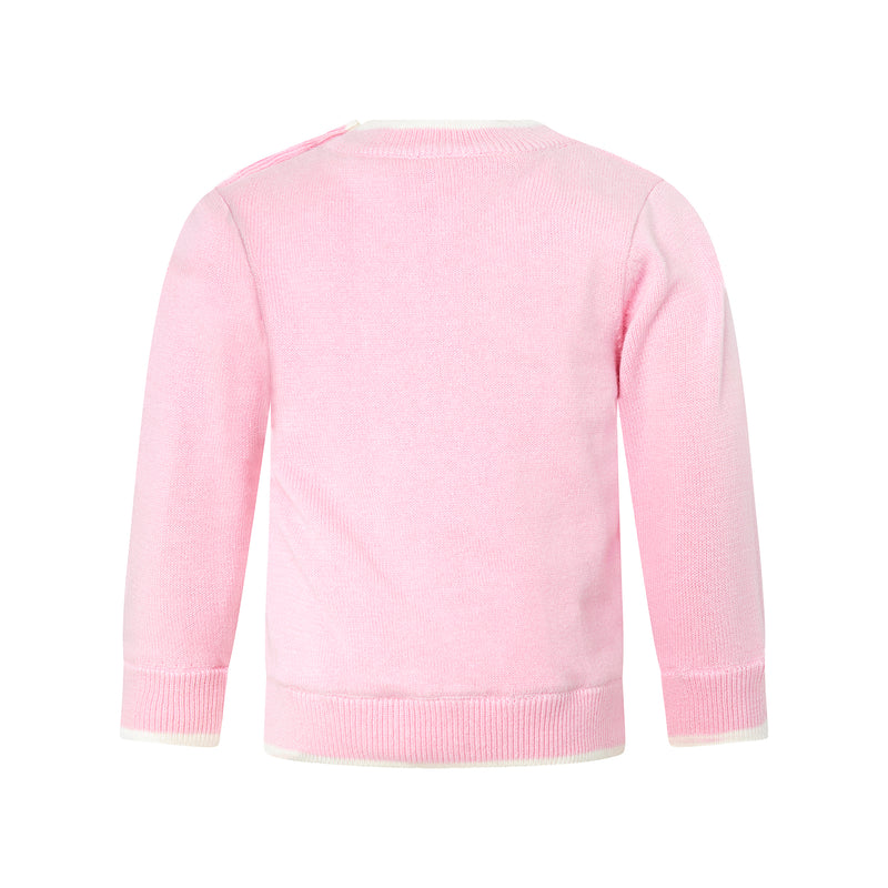 Lamb Intarsia Sweater, Pink