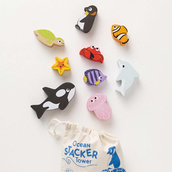 Ocean Life Stacking Animals & Bag