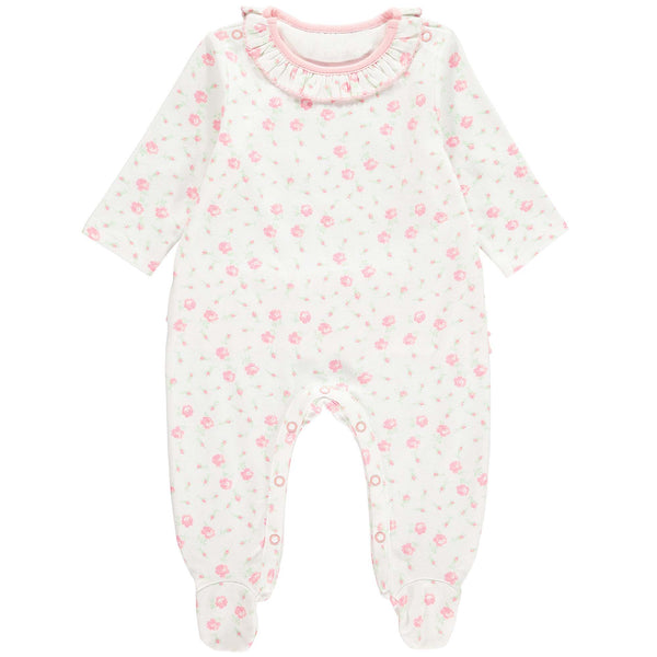 Floral Frill Collar Babygro