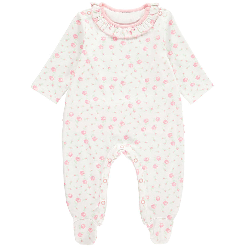 Floral Frill Collar Babygro