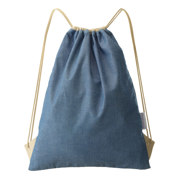 Personalised Chambray Drawstring Bag