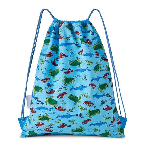 Personalised Ocean Life Drawstring Bag