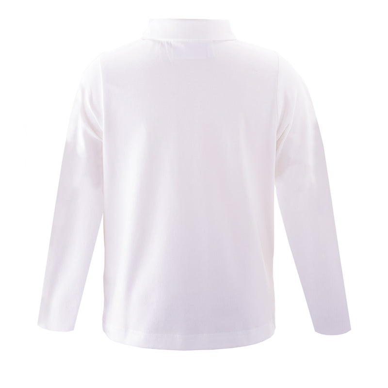 Long Sleeved Polo, Ivory