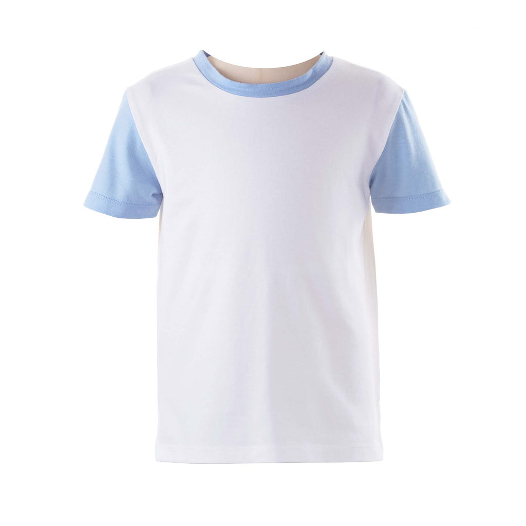 light blue ringer tee